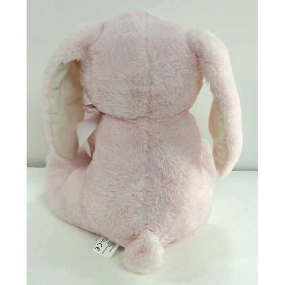 KellyToy Pink Bunny Rabbit Plush 12" plaid bow floppy ears - Picture 5 of 8